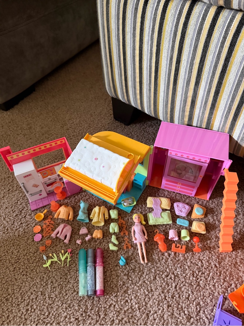 Vintage Polly Pocket Sparkle Style House - COMPLETE!